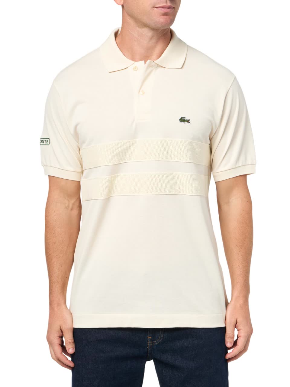 Lacoste L.12.12 Classic Polo Shirt in white with green crocodile logo