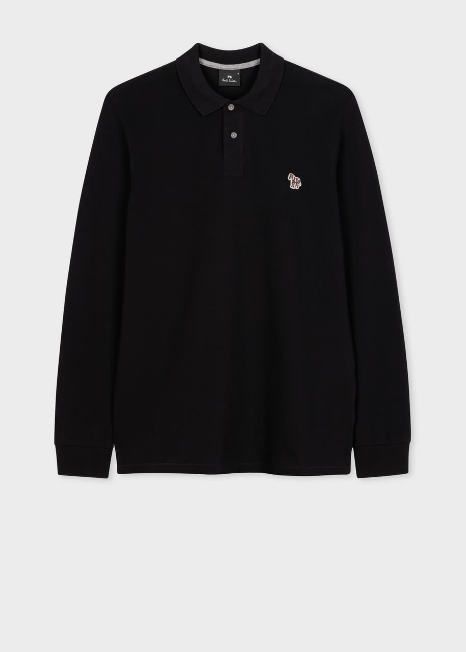 Paul Smith Zebra Logo Polo Shirt in black