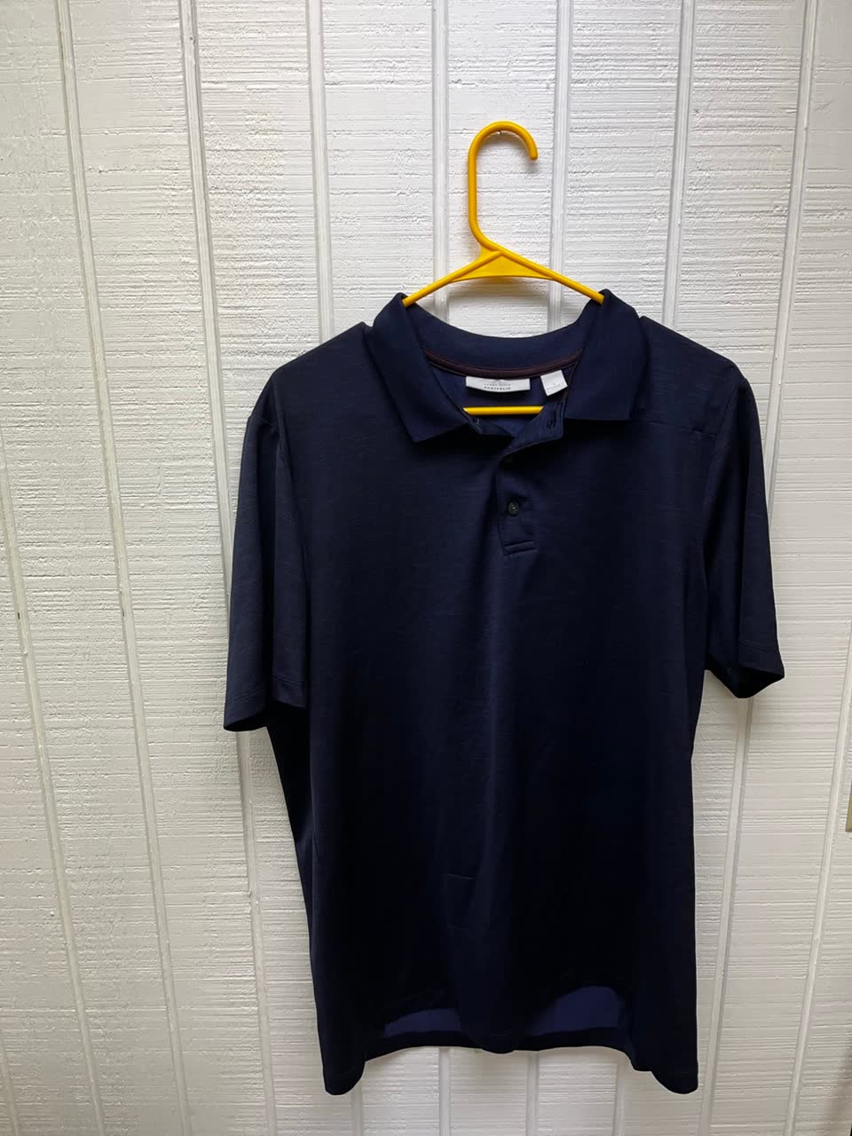 Perry Ellis Portfolio Piqué Polo shirt in dark blue